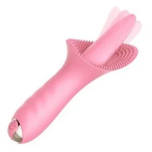2 IN1 LICKING POWERFUL VAGINA STIMULATION 10 MODES SOFT TONGUE NIPPLE G-SPOT STIMULATOR